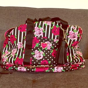 Betsey Johnson floral weekender bag